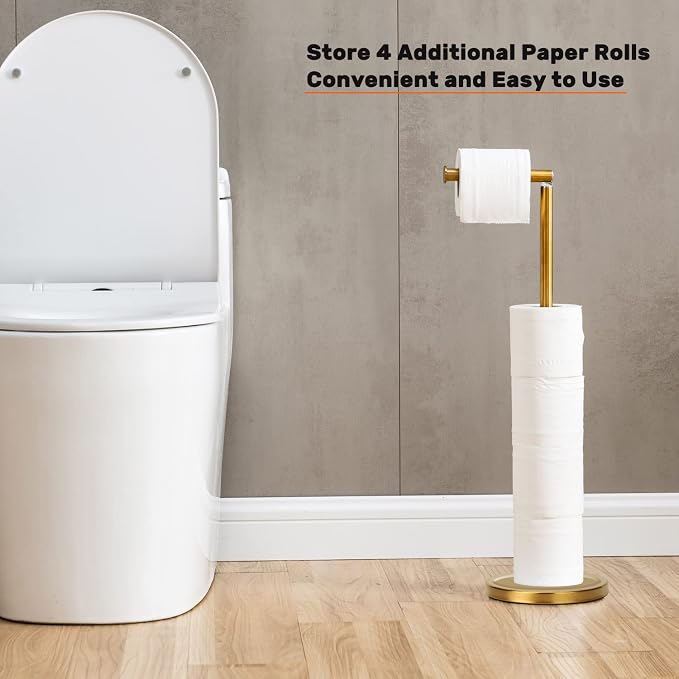 Toilet Paper Holder Stand Bathroom Toilet Paper Storage - Image 4