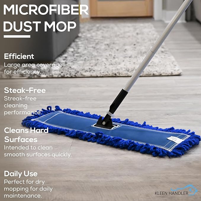 KLEEN HANDLER 24 Inch Microfiber Dust Mop, Medium Washable Commercial, - Image 5