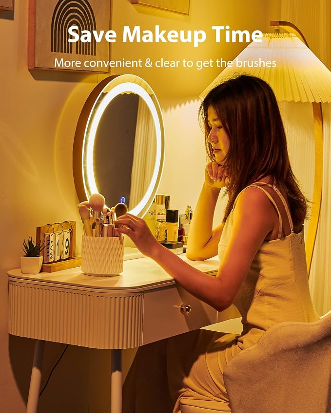 Rotating Makeup Brush Holder, 360 Rotating Cosmetics Make up Brush Organizer - Image 5
