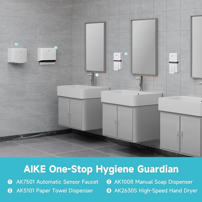 AIKE Wall Mount Liquid Soap Dispenser, 27oz Large Capacity - Image 6