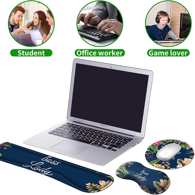 Ergonomic Keyboard Wrist Rests Gel Memory Foam Mouse Pad - Image 5
