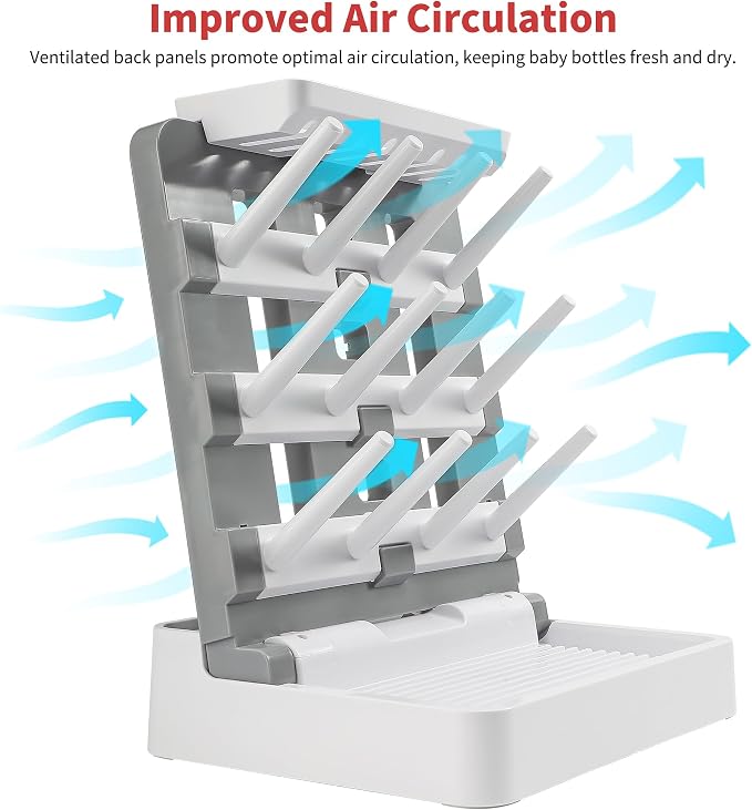 Baby Bottle Drying Rack, Vertical Standing Bottle Drying Rack Holder-Space - Image 4