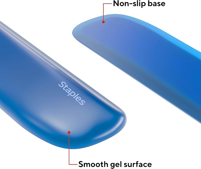 STAPLES Gel Keyboard Wrist Rest, Ergonomic Non‑Slip Wrist Support Cushion - Image 4