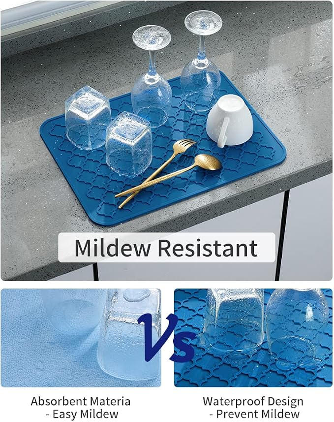 AMOAMI-Dish Drying Mats for Kitchen Counter-Silicone Dish Drying Mat-Kitchen - Image 3