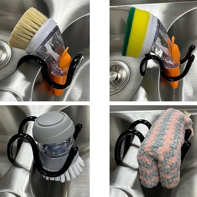 Dish Wand Holder Adjustable Kitchen Dishwand Sink Caddy, Sponge Holder - Image 3