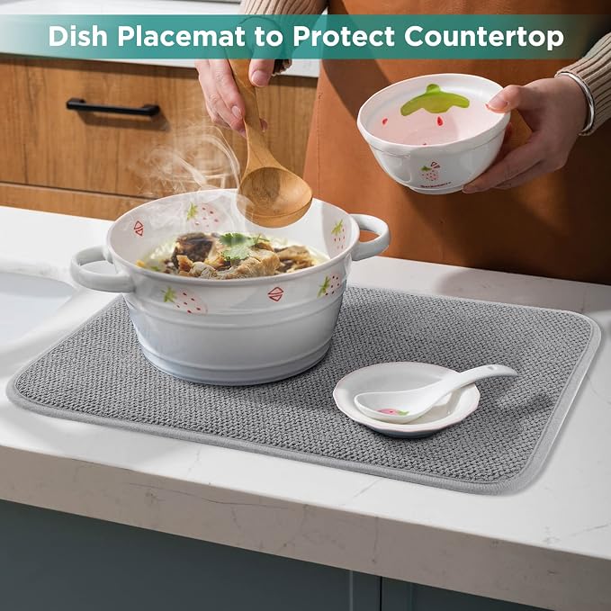 Microfiber Dish Drying Mat, Super Absorbent Kitchen Dish Drying Pad - Image 7