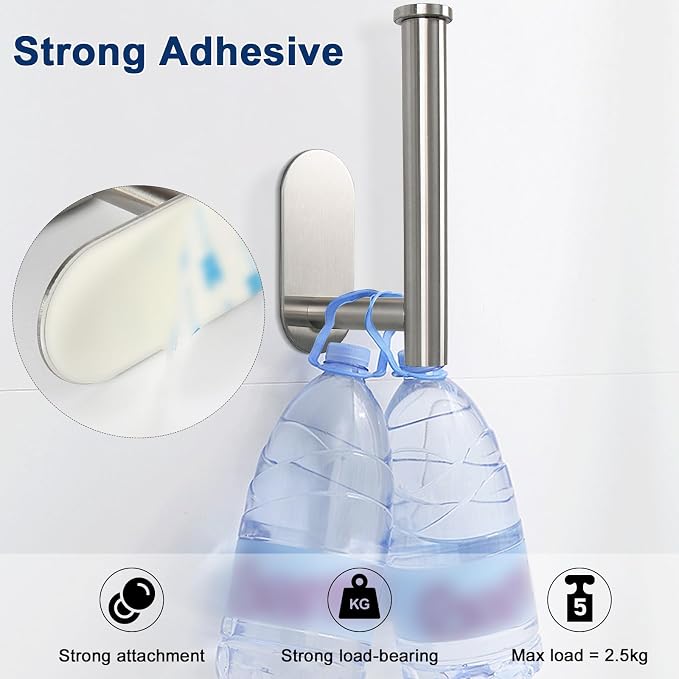 NearMoon Toilet Paper Holder Self Adhesive, Premium Thicken SUS304 Stainless - Image 5
