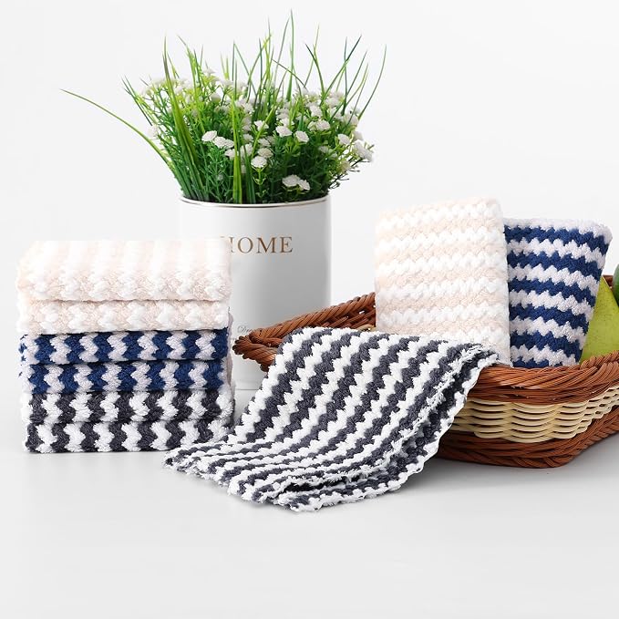 Homaxy 12 Pack Kitchen Dish Cloths, Ultra Soft and Absorbent Dish Towels - Image 6
