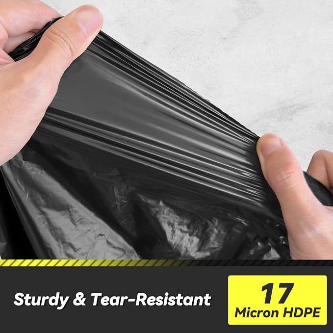 150 Count 55-60 Gallon Trash Bags, Sturdy & Tear-Resistant Commercial Can - Image 3