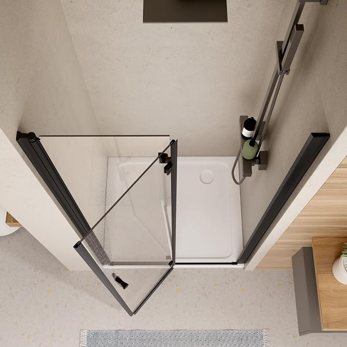 Bifold Shower Door, Royal Guard 34" W X 72" H Frameless Glass Shower Door - Image 5