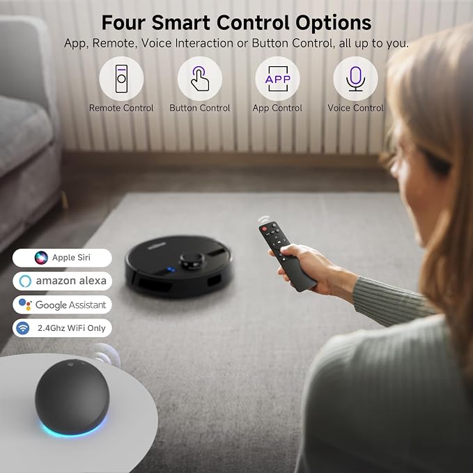 MONSGA Robot Vacuum and Mop Combo, 5000Pa Robotic Vacuum - Image 8