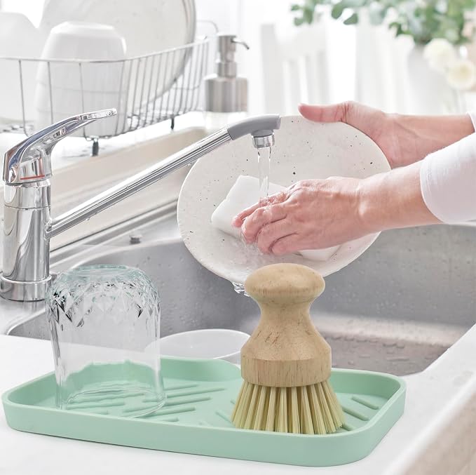 YASMEN Silicone Bathroom Soap Dishes, Sink Sponge Holder - Image 5