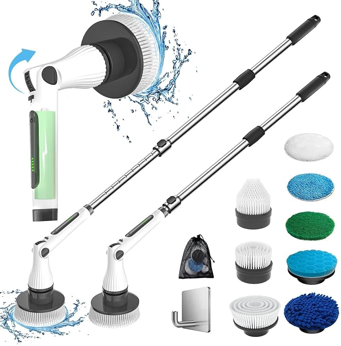 Electric Spin Scrubber, 8 in 1 Electric Cleaning Brush, Cordless Rechargeable - Image 8