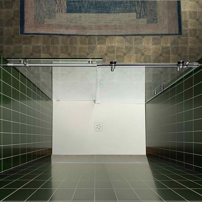 Woodbridge 56-60" W x 80" H Frameless Single Sliding Shower Door - Image 4