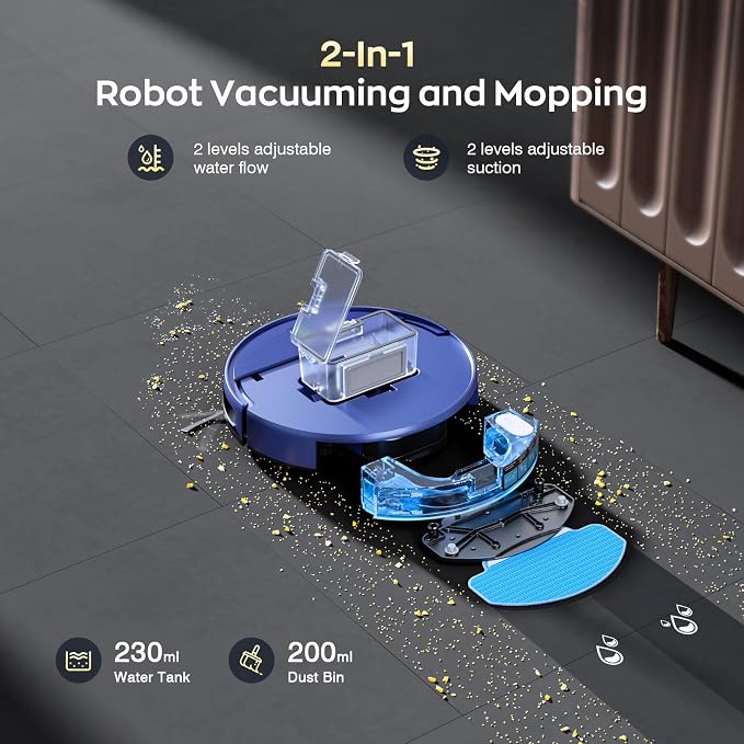 Robot Vacuum and Mop Combo, 2 in 1 Robotic Vacuums Cleaner - Image 2