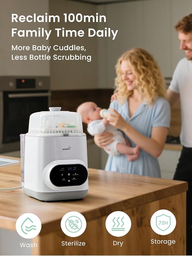 Grownsy EaseClean Bottle Washer Pro | All-in-One Bottle Washer and Sterilizer - Image 2