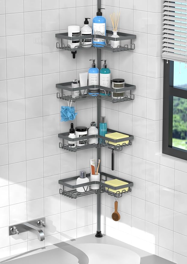 KEGII Corner Shower Caddy Tension Pole by KEGII
