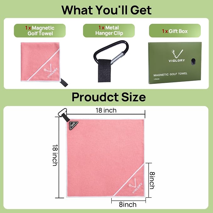 Magnetic Golf Towel for Bag 18" x 18" - Image 6