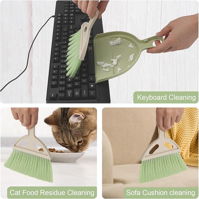 Mini Dustpan and Brush Set Portable Small Broom - Image 4