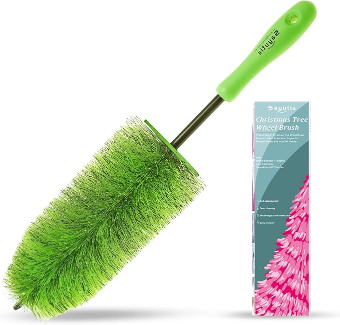 Wheel Cleaning Brush Hub Clean Tool and Rim Detailing Brush by Sayutie