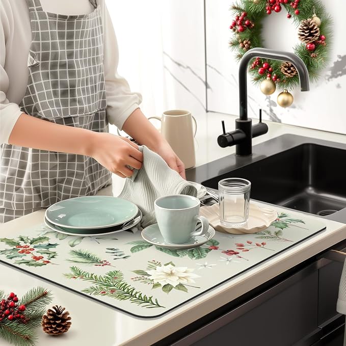 LOKHOM Christmas Dish Drying Mat - Image 4