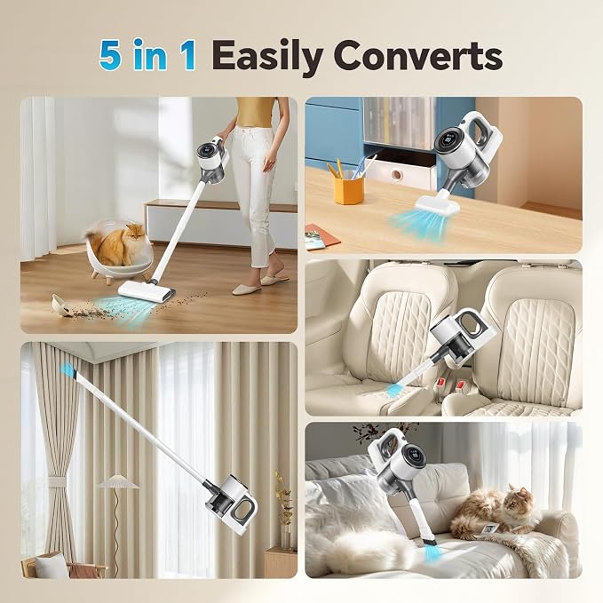 Cordless Vacuum Cleaner for Home, Powerful Stick Vacuum Cleaner - Image 4