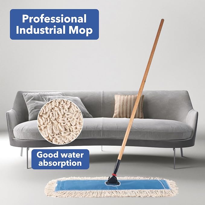 Matthew Cleaning 36'' Industrial Strength Cotton Dust Mop Refill Washable - Image 6