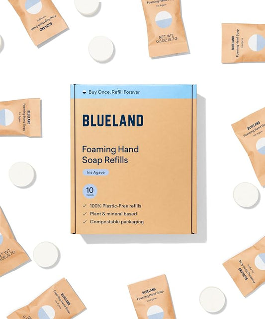 BLUELAND Foaming Hand Soap Refill Tablets, Iris Agave Scent, Eco Friendly by BLUELAND