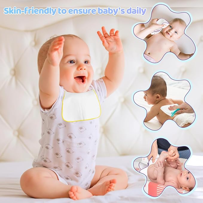 54 Packs Flannel Reusable Baby Wipes Cloth Wipes - Image 7