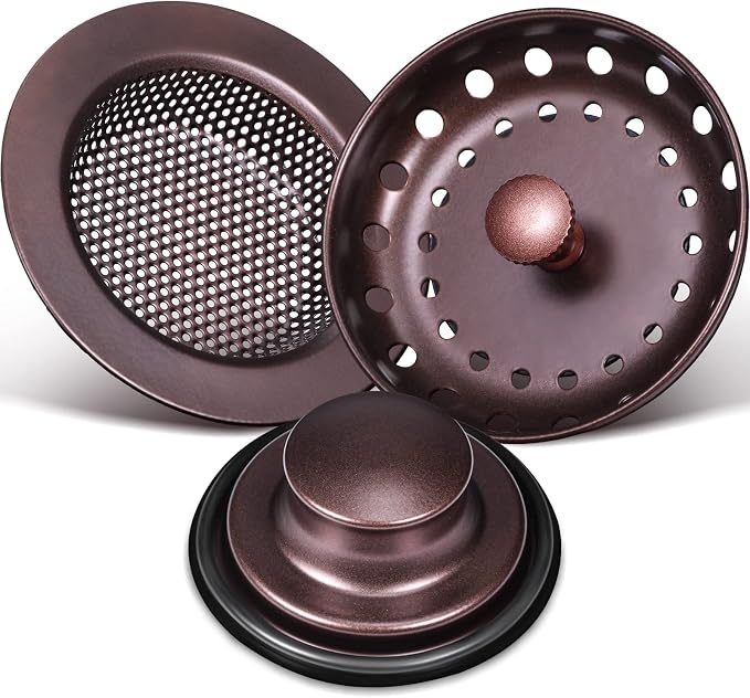 Mudder 3 Pcs Kitchen Sink Drain Strainer and Stopper Stainless Steel Garbage by Mudder