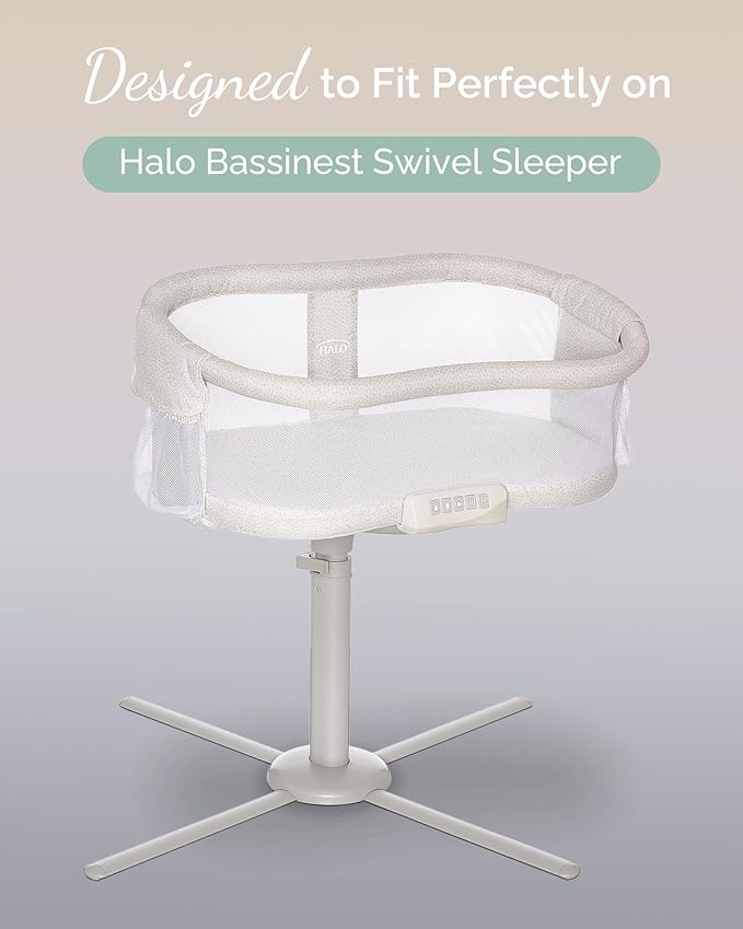 Bassinet Fitted Sheets Compatible with Halo Bassinest Swivel Sleeper Mattress - Buttery Soft, Silky Comfort, Premium Stretchy Jersey Knit Bassinet Sheets - Pale Pink + Lavendar + Cloud, 3 Pack