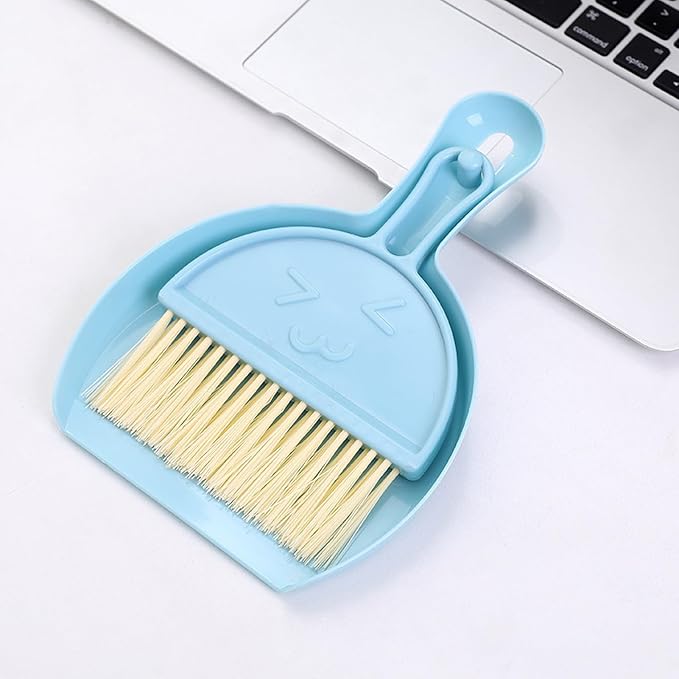 Mini Broom and Dustpan Set for Desk, Small Hanging Keyboard Cleaning Kit - Image 3