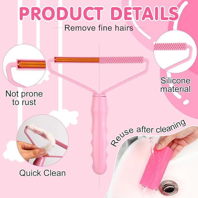 Honeydak 3 Pieces Hair Remover Tool Dog Hair Remover Pro Silicone Cleaner Brush - Image 5