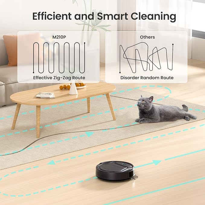 Lefant M210P Robot Vacuum, Powerful Suction, Ultra-Slim, 120 Mins Runtime - Image 4