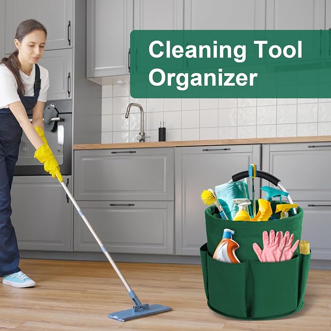 Cleaning Caddy with Handle, Cleaning Products Organiser, 17L Foldable Storage - Image 3