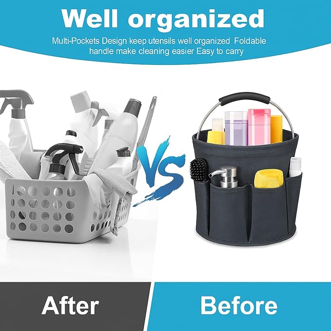 17L Foldable Cleaning Caddy - Image 4