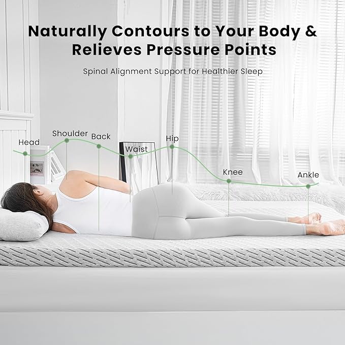 Bamboo Mattress Topper King Size 3 Inch, Cooling Gel & Bamboo Charcoal Memory Foam Mattress Topper for Back Pain Relief, Firm Dual-Layer Foam Bed Pad with Removable Cover