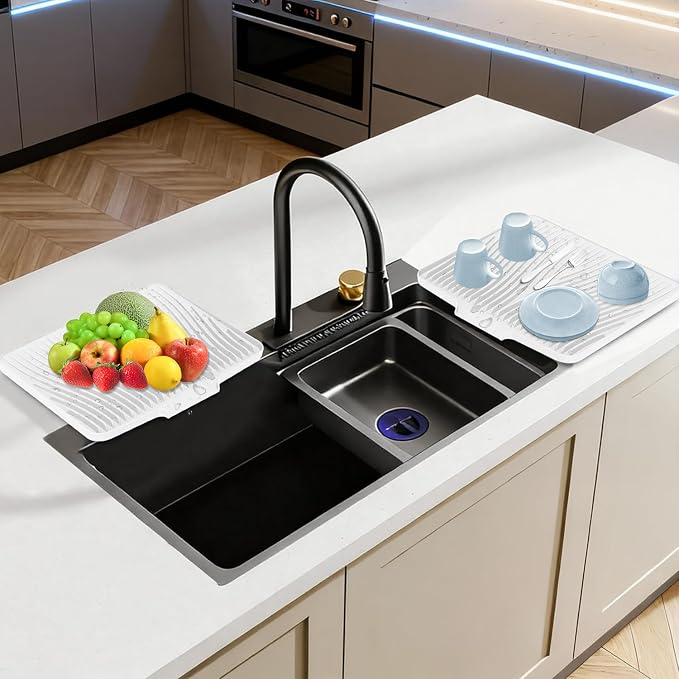 Silicone Dish Drying Mat for Kitchen Counter, Dish Drying Pad, Non-Slip Drain - Image 6