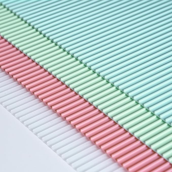 GOYLSER Silicone Refrigerator Shelf Mat, 4 Pack Waterproof Fridge Mat Liners - Image 2