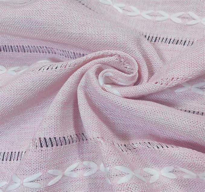 Bedside Table Cloth with Tassel Small Table Cover for Nightstand,Bedside Table TV Microwave (Pink, 17.7 * 39.4inches)