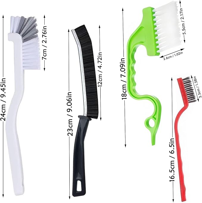 9-Piece Window Track Hard Bristle Gap Cleaning Brush Set, Window Tracks - Image 2