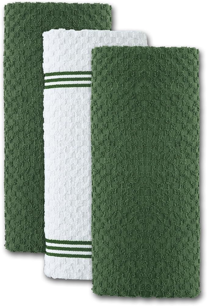 Infinitee Xclusives Premium Kitchen Towels – Pack of 3, 100% Cotton 15 x 25 - Image 8