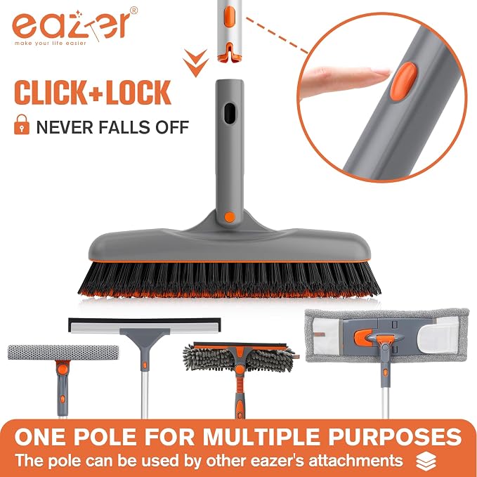 Eazer 53‘’ Grout Brush with Long Handle, 180°Rotation Tile Grout Cleaning Tool - Image 7