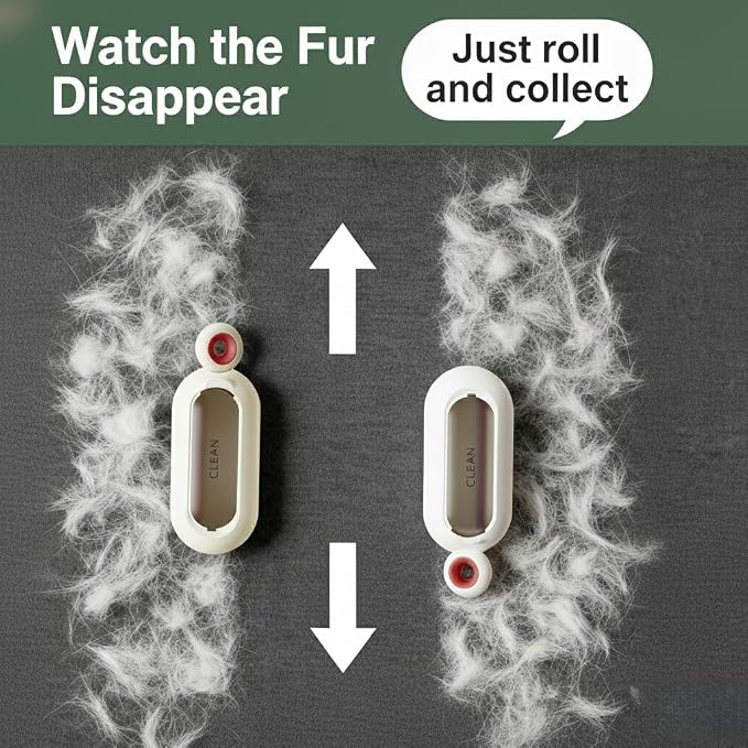 Reusable Lint Roller for Clothes, Portable Pet Hair Remover Brush for Cat & Dog - Image 4