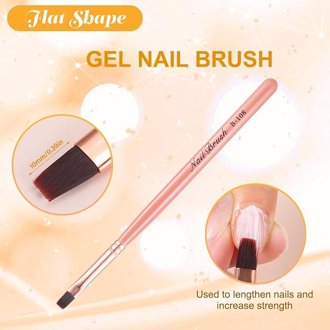 Pink Nail Art Clean Up Brushes for Cleaning Polish Mistakes on the Cuticles - Image 3