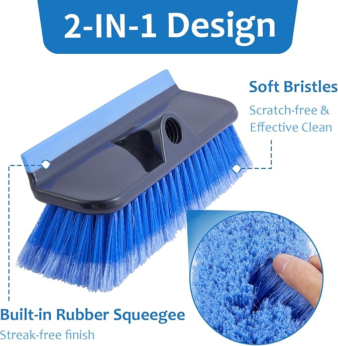 60" Car Wash Brush with Long Handle, Soft Bristle Car Washing Brush Cleaning - Image 2
