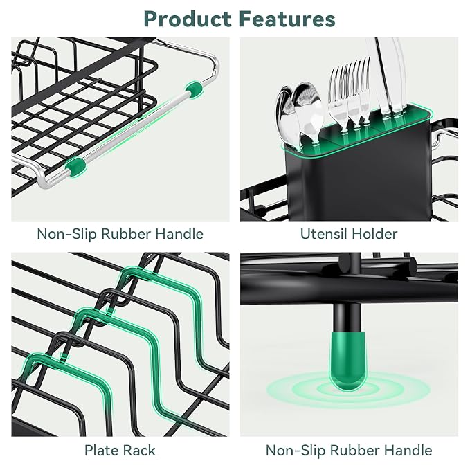 Over the Sink Dish Drying Rack, In Sink Dish Drying Racks, Expandable Dish Rack - Image 5