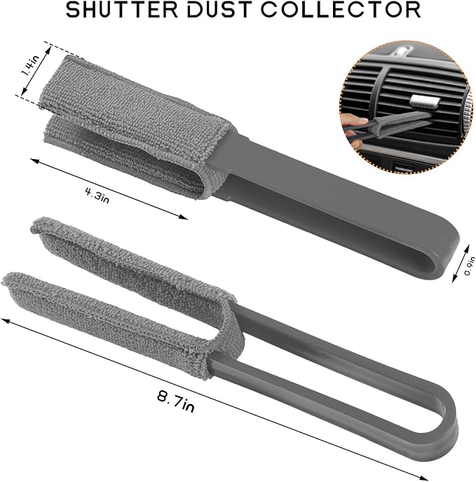 2 PCS Car Blinds Duster, Window Blind Cleaner Duster Brush - Image 2