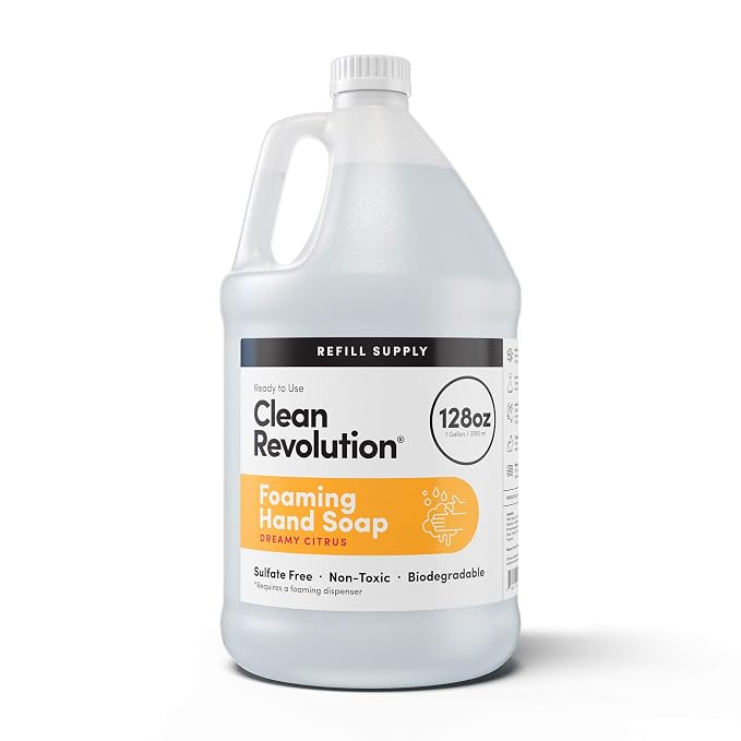 Clean Revolution Foaming Hand Soap Refill Supply Container, Ready to Use Formula by CleanRevolution