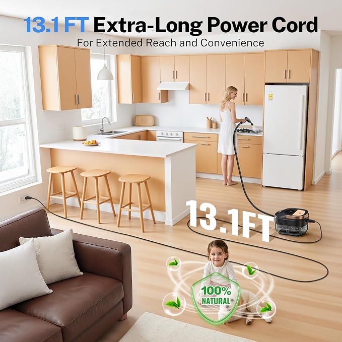 ODSD Steam Cleaner for Home & Car, 3-Level Adjustable Steamer for Cleaning - Image 5